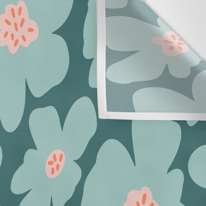 Retro Daisy - Green mood Wall Tapestry Gallery Image 3