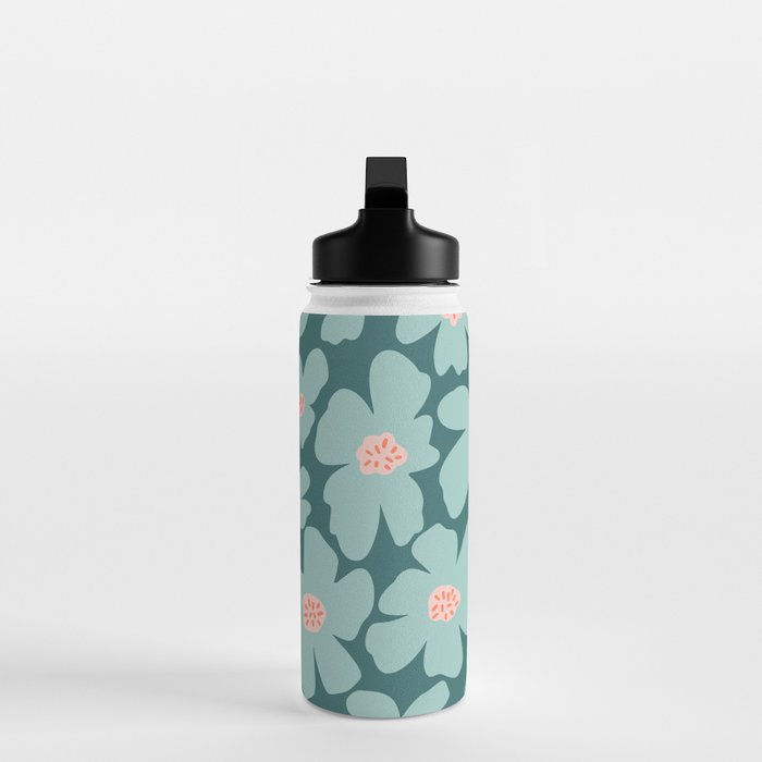 Retro Daisy - Green mood Water Bottle Gallery Image 3