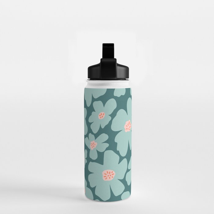 Retro Daisy - Green mood Water Bottle Gallery Image 2