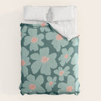 Retro Daisy - Green mood Comforter Gallery Image 6