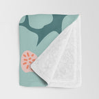 Retro Daisy - Green mood Throw Blanket Gallery Image 3