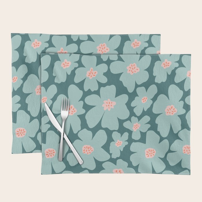 Retro Daisy - Green mood Placemat Gallery Image 1