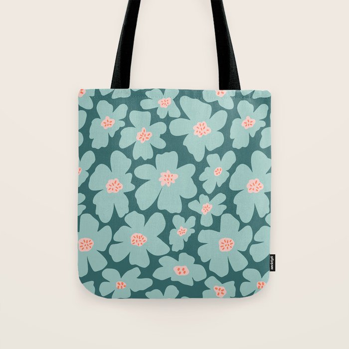 Retro Daisy - Green mood Tote Bag Gallery Image 1