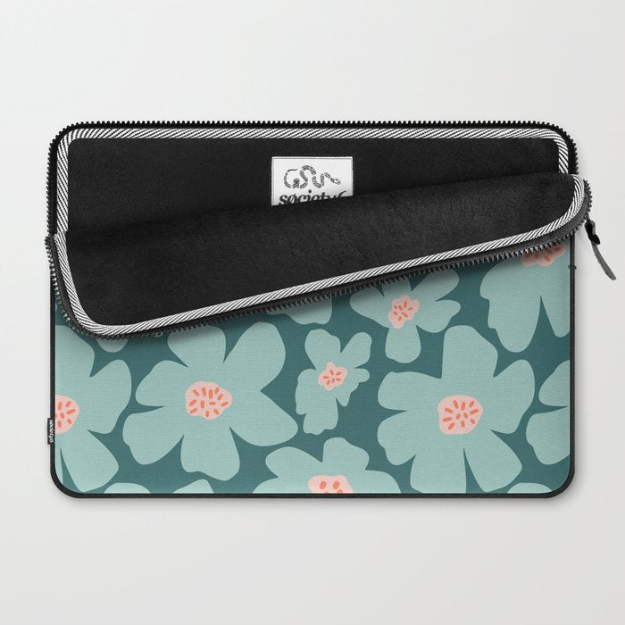 Retro Daisy - Green mood Laptop Sleeve Gallery Image 2