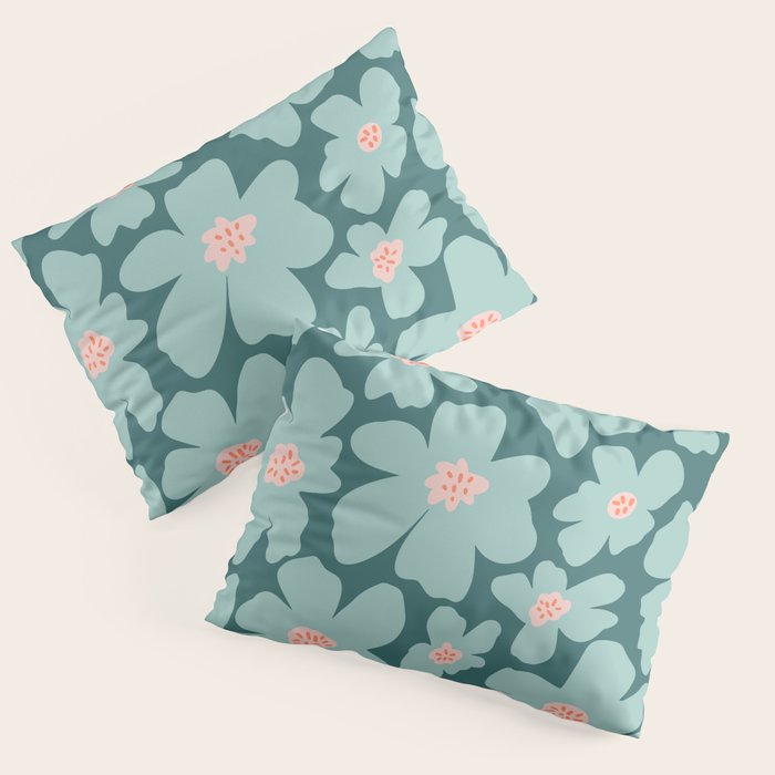 Retro Daisy - Green mood Pillow Sham Gallery Image 3