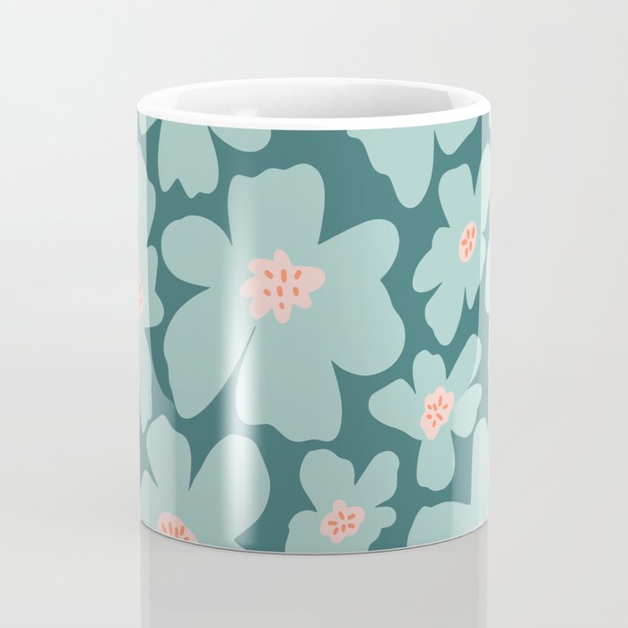 Retro Daisy - Green mood Coffee Mug Gallery Image 4