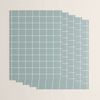 Sage Green Retro Grid Pattern Wrapping Paper Gallery Image 3