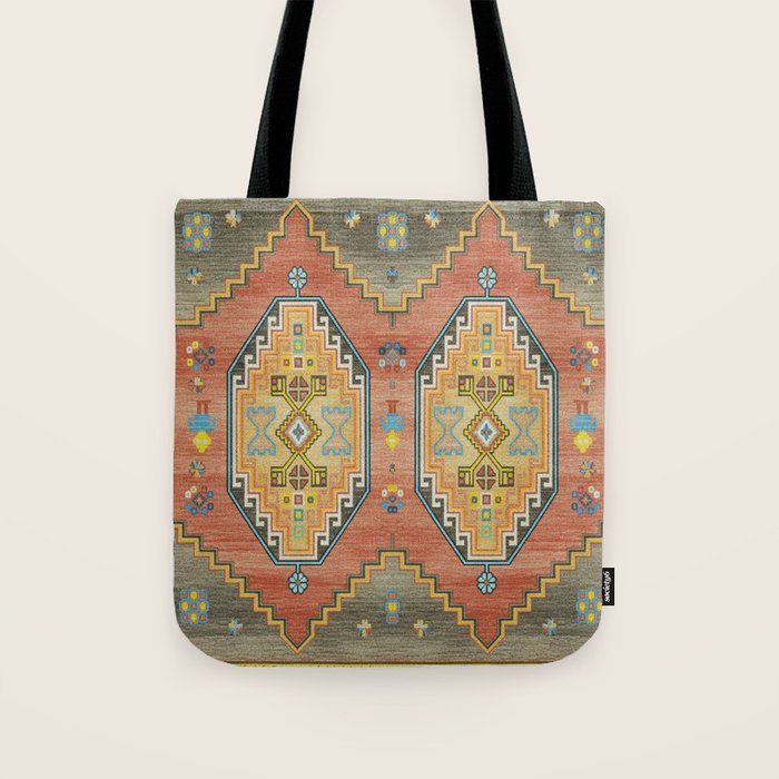 Moroccan Berber Geometric Rug Pattern Tote Bag Gallery Image 1