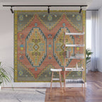 Moroccan Berber Geometric Rug Pattern Wall Mural Gallery Image 1