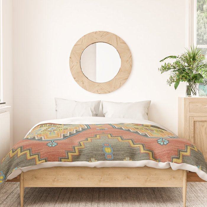 Moroccan Berber Geometric Rug Pattern Duvet Cover Gallery Image 3