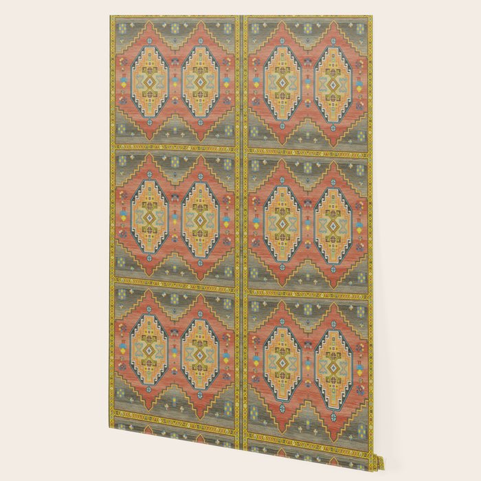 Moroccan Berber Geometric Rug Pattern Wallpaper Gallery Image 2