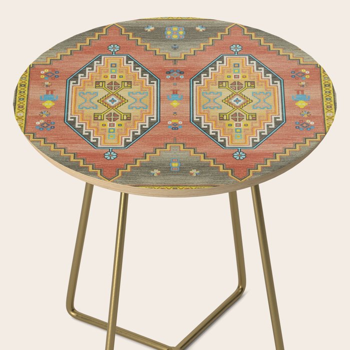 Moroccan Berber Geometric Rug Pattern Side Table Gallery Image 2