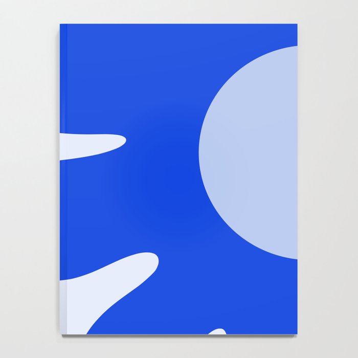 Happy Flower Retro Vibe Royal Blue and Light Blue Notebook Gallery Image 4
