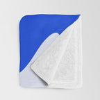 Happy Flower Retro Vibe Royal Blue and Light Blue Throw Blanket Gallery Image 3