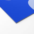 Happy Flower Retro Vibe Royal Blue and Light Blue Welcome Mat Gallery Image 2