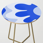 Happy Flower Retro Vibe Royal Blue and Light Blue Side Table Gallery Image 2
