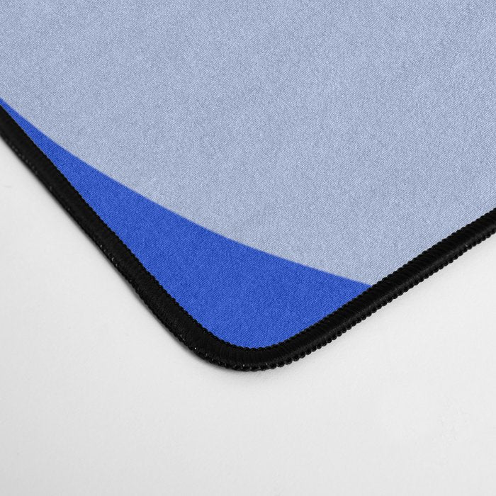 Happy Flower Retro Vibe Royal Blue and Light Blue Desk Mat Gallery Image 4