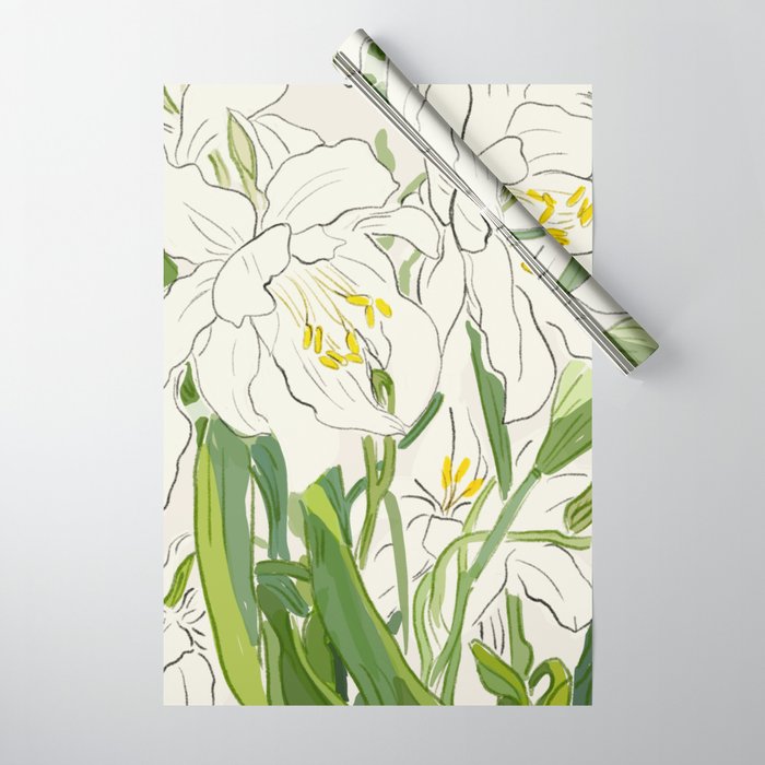Garden Lilies  Wrapping Paper Gallery Image 1
