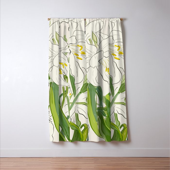 Garden Lilies  Window Curtain Gallery Image 3