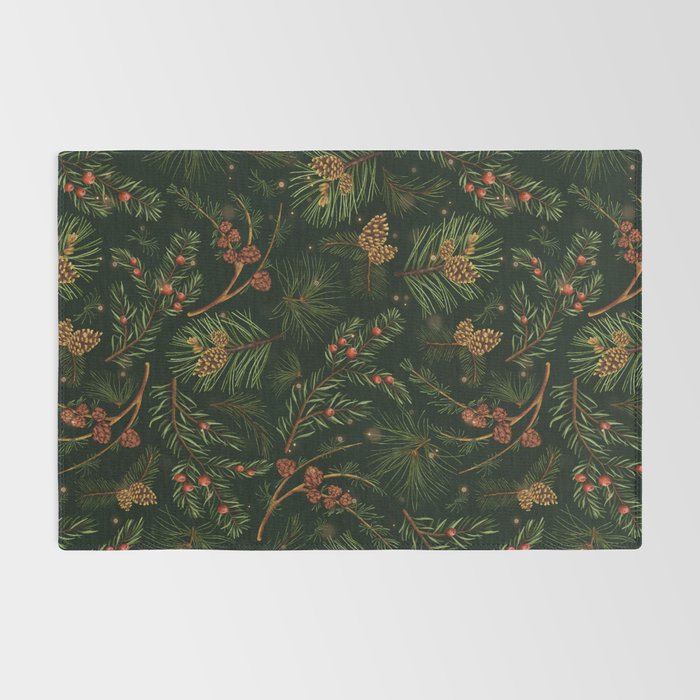 Christmas Spruce Dark Green Rug Gallery Image 2