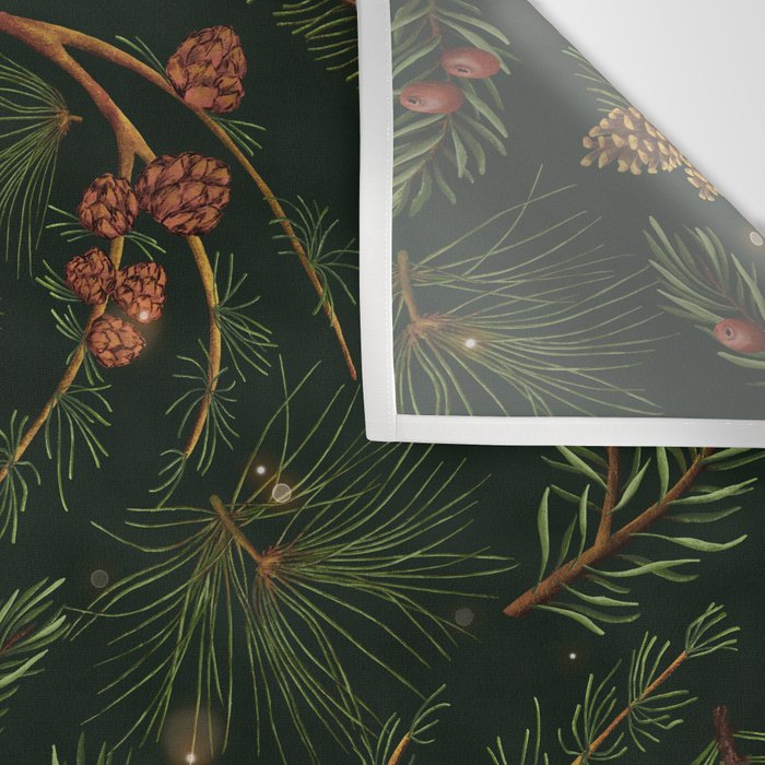 Christmas Spruce Dark Green Wall Tapestry Gallery Image 3