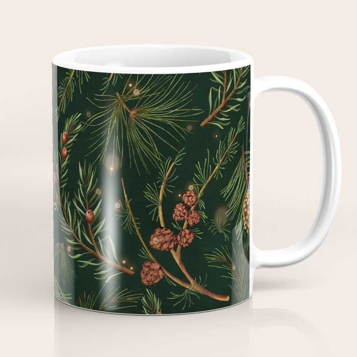 Christmas Spruce Dark Green Coffee Mug Gallery Image 1