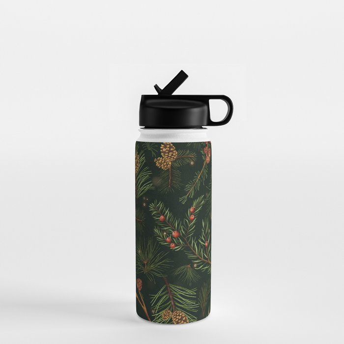 Christmas Spruce Dark Green Water Bottle Gallery Image 1