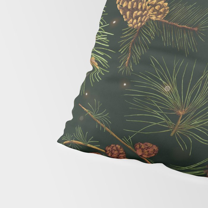 Christmas Spruce Dark Green Pillow Sham Gallery Image 4