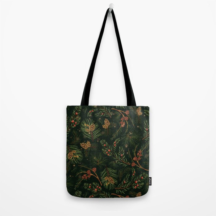 Christmas Spruce Dark Green Tote Bag Gallery Image 2