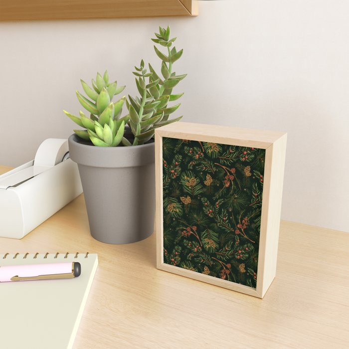 Christmas Spruce Dark Green Mini Art Print Gallery Image 2