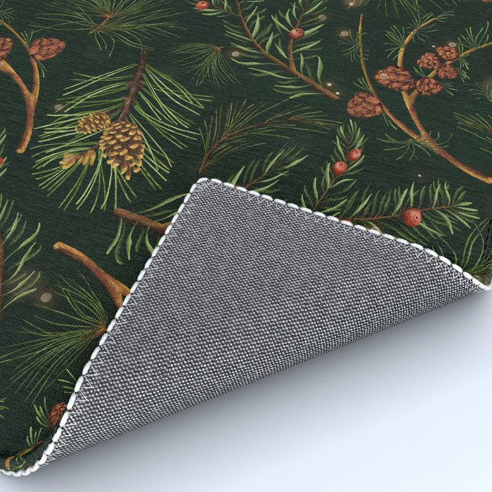 Christmas Spruce Dark Green Rug Gallery Image 4