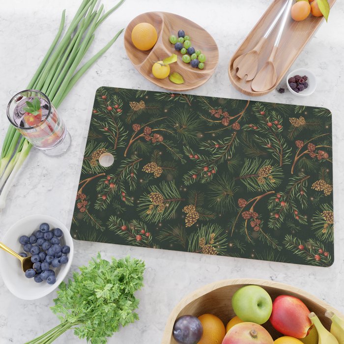Christmas Spruce Dark Green Cutting Board Gallery Image 2
