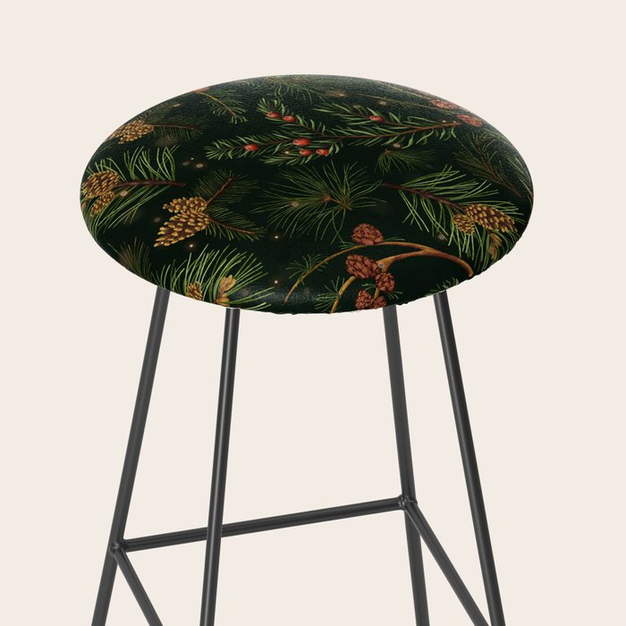 Christmas Spruce Dark Green Stool Gallery Image 2