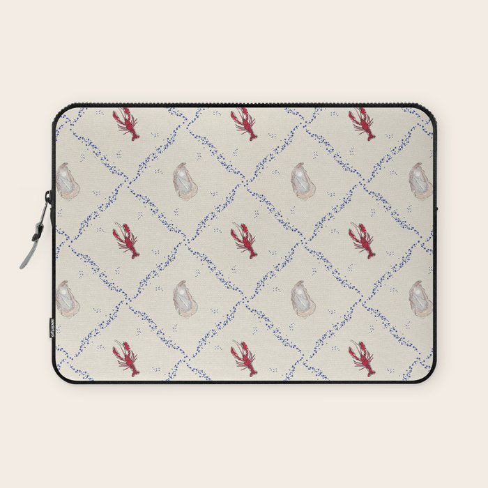Oyster and Lobster Pattern Laptop Sleeve Gallery Image 1