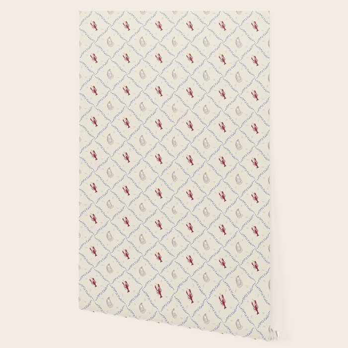 Oyster and Lobster Pattern Wallpaper Gallery Image 2