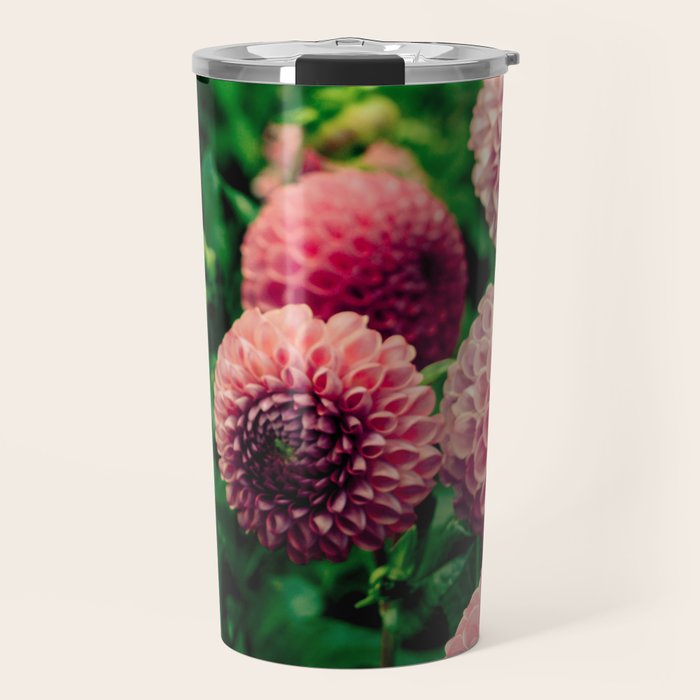 Let Yourself Bloom - Modern Botanical Photograph Travel Mug Gallery Image 1