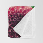 Let Yourself Bloom - Modern Botanical Photograph Throw Blanket Gallery Image 3