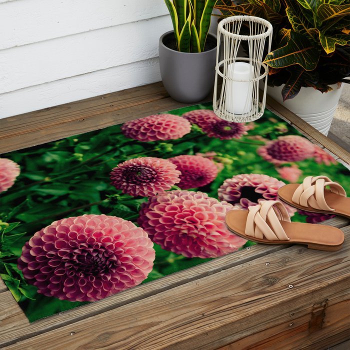 Let Yourself Bloom - Modern Botanical Photograph Outdoor Rug Gallery Image 2