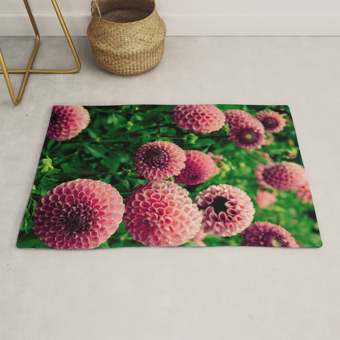 Let Yourself Bloom - Modern Botanical Photograph Rug Gallery Image 1
