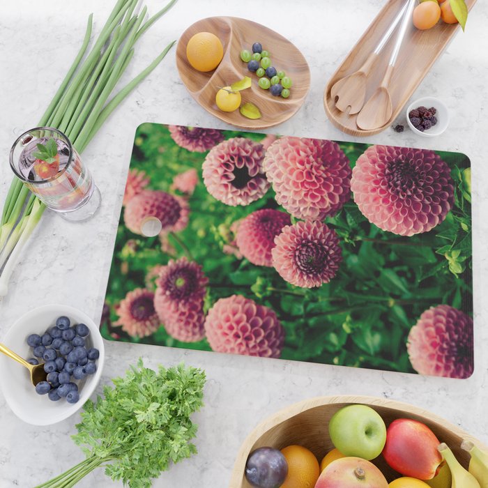 Let Yourself Bloom - Modern Botanical Photograph Cutting Board Gallery Image 2