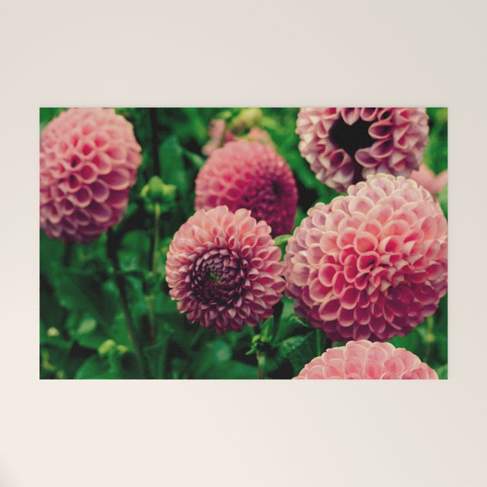 Let Yourself Bloom - Modern Botanical Photograph Welcome Mat Gallery Image 1