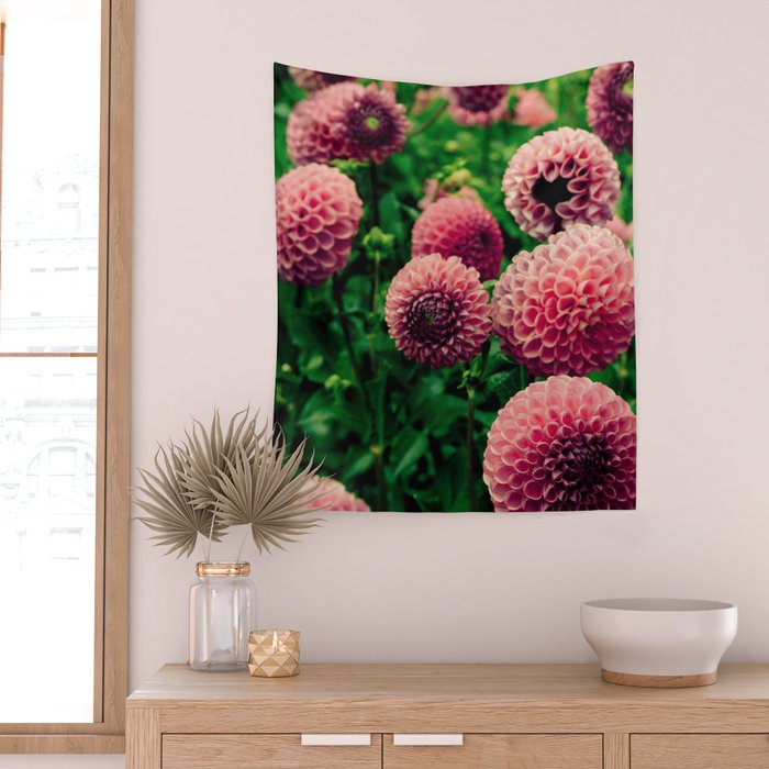 Let Yourself Bloom - Modern Botanical Photograph Wall Tapestry Gallery Image 2