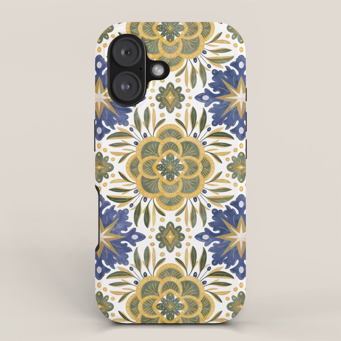 Tile floral nature Modern BY iPhone Case Gallery Image 1