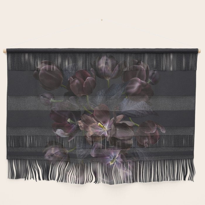 Black tulips on dark background Wall Hanging Gallery Image 1