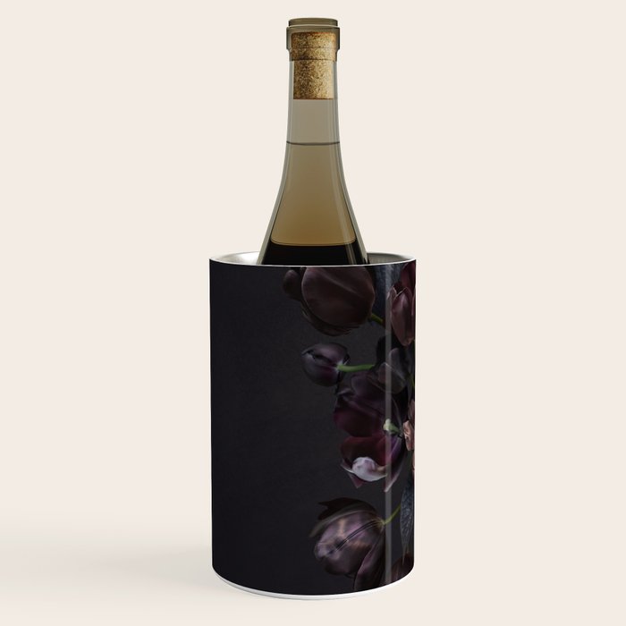 Black tulips on dark background Wine Chiller Gallery Image 2