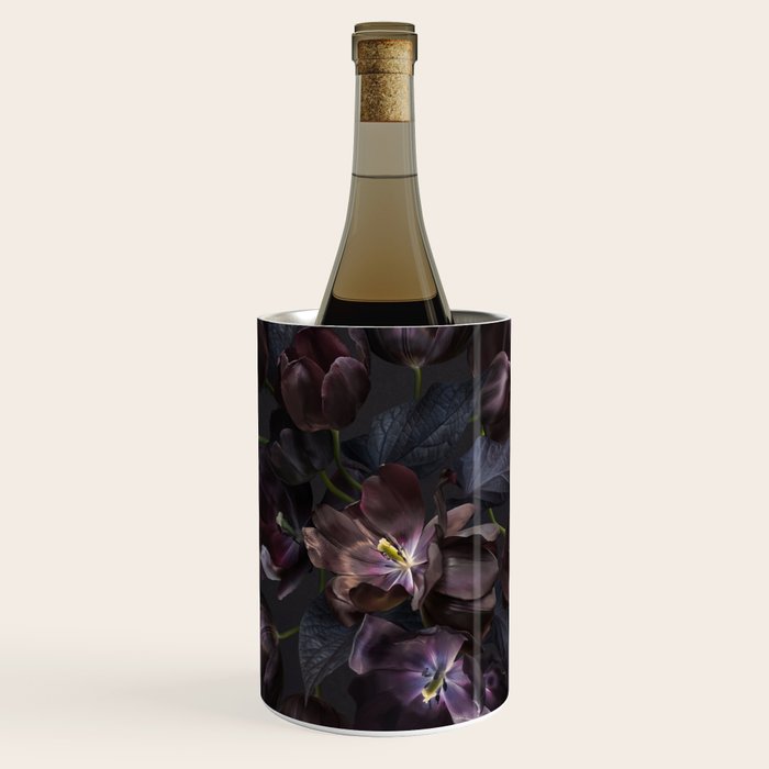 Black tulips on dark background Wine Chiller Gallery Image 1