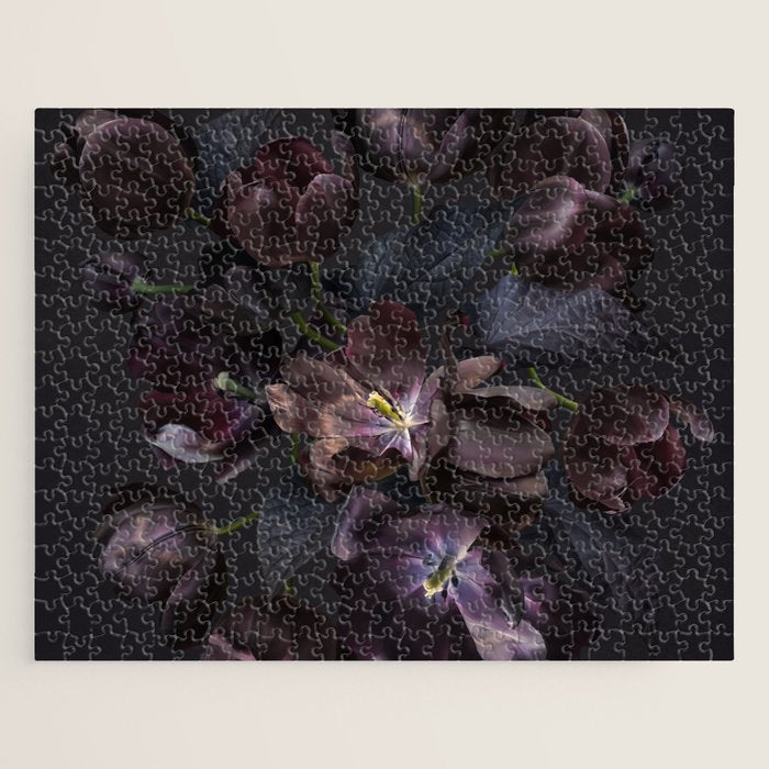 Black tulips on dark background Jigsaw Puzzle Gallery Image 1
