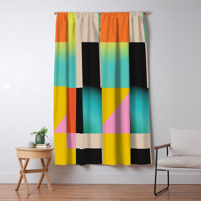Modern Abstraction 4 Window Curtain Gallery Image 5