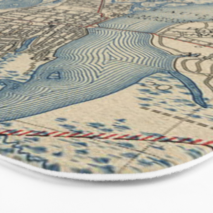 Vintage Map of St. Augustine Florida (1937) Bath Mat Gallery Image 3