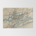 Vintage Map of St. Augustine Florida (1937) Rug Gallery Image 2